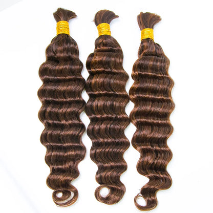 Wholesale Mixed Blend #D4/30 Loose Deep Wave Bulk Human Braiding Hair