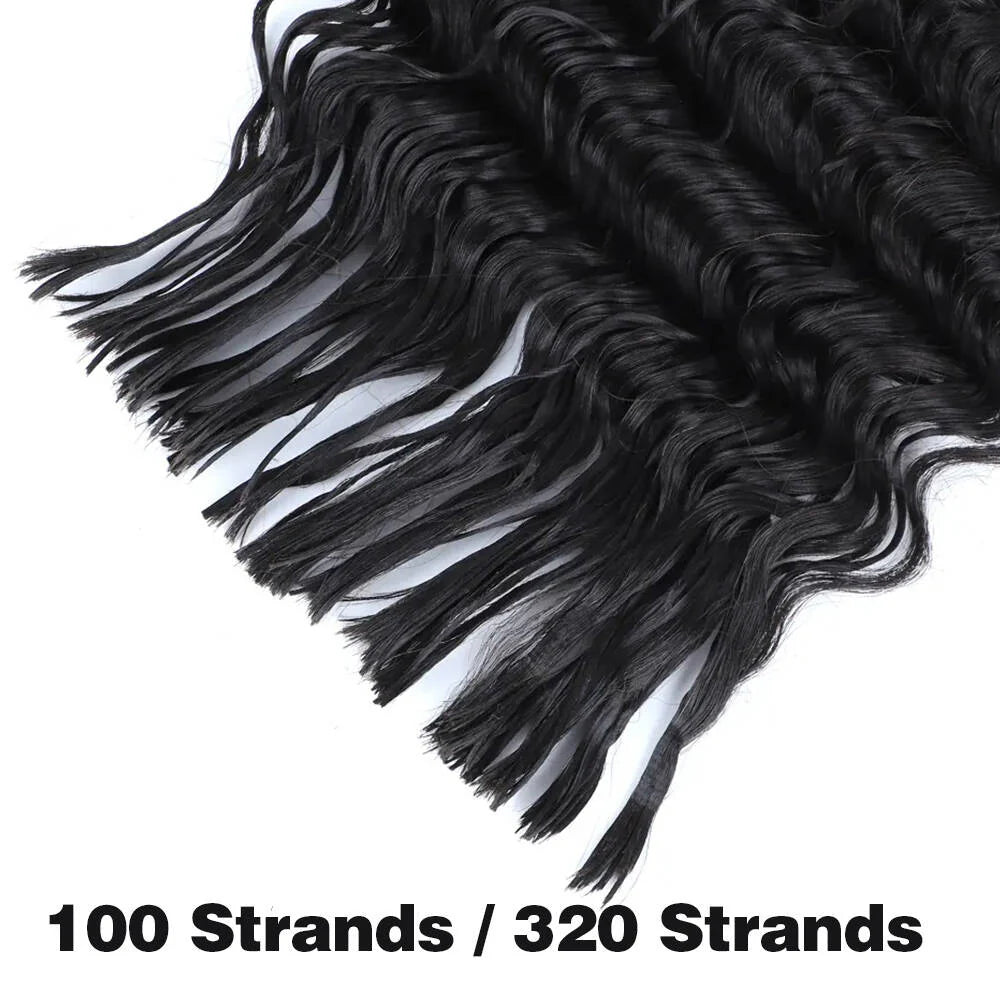 Wholesale Pre-Divided Deep Wave Double Drawn Human Hair For Boho Braids Natural Color