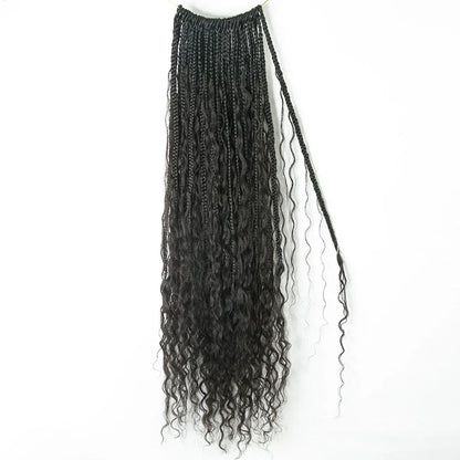 Wholesale Pre-Looped Crochet Boho Box Braids With Human Hair Curls
