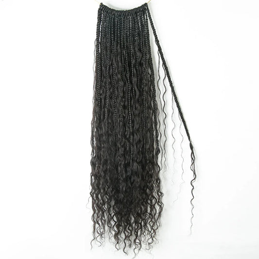 Wholesale Pre-Looped Crochet Boho Box Braids With Human Hair Curls