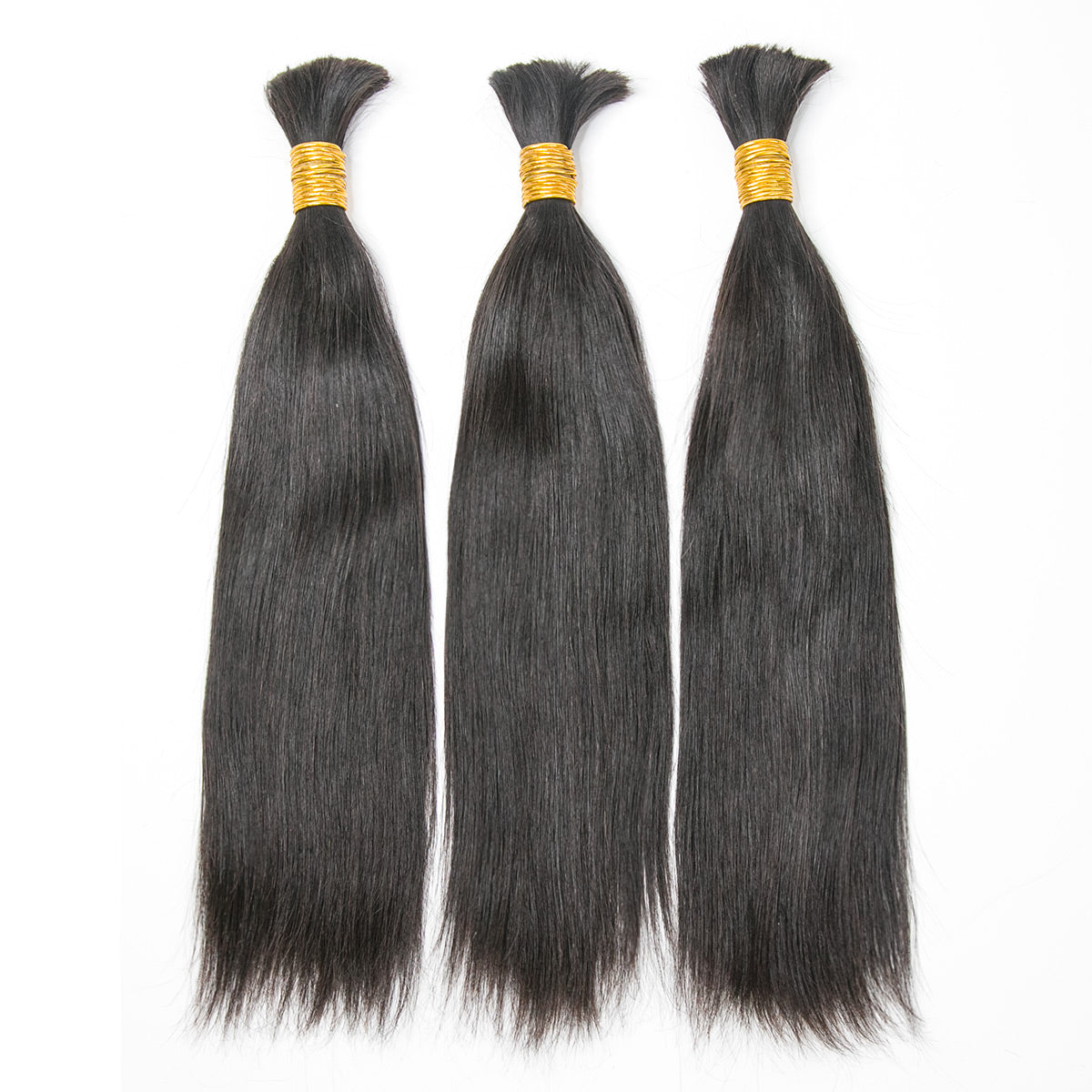 Wholesale Single Drawn Silk Straight Bulk Human Hair For Braiding