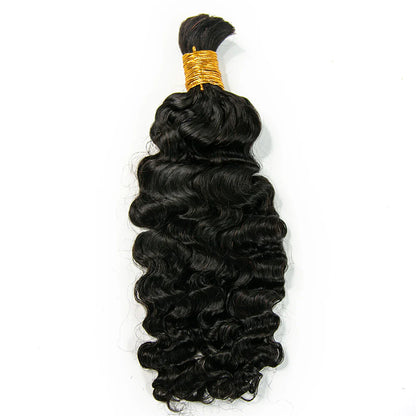 Wholesale Single Drawn Water Deep Wave Bulk Human Hair For Braiding