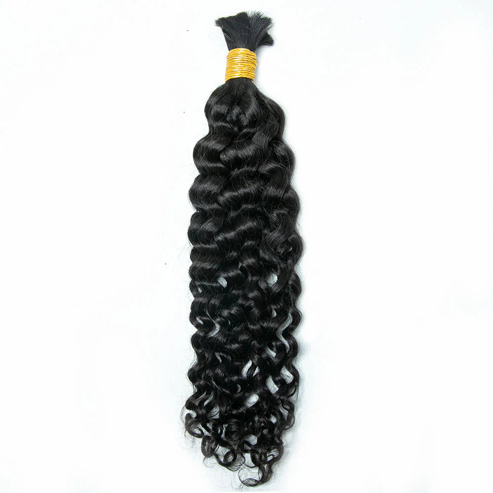 Wholesale Single Drawn Water Wave Bulk Human Hair For Braiding