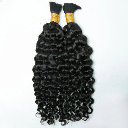 Wholesale Single Drawn Water Wave Bulk Human Hair For Braiding