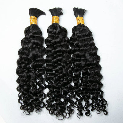 Wholesale Single Drawn Water Wave Bulk Human Hair For Braiding