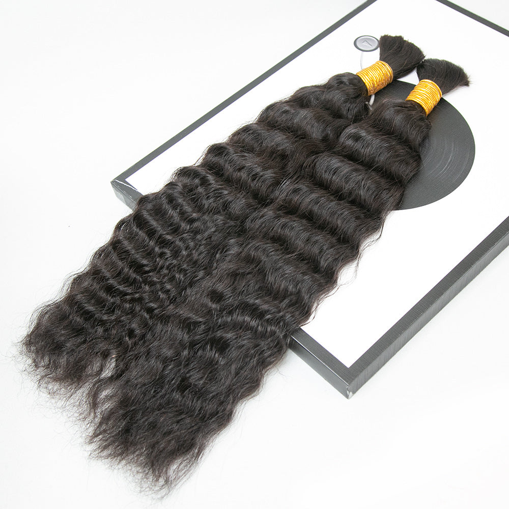 Wholesale Single Drawn Wet and Wavy Bulk Human Hair For Braiding