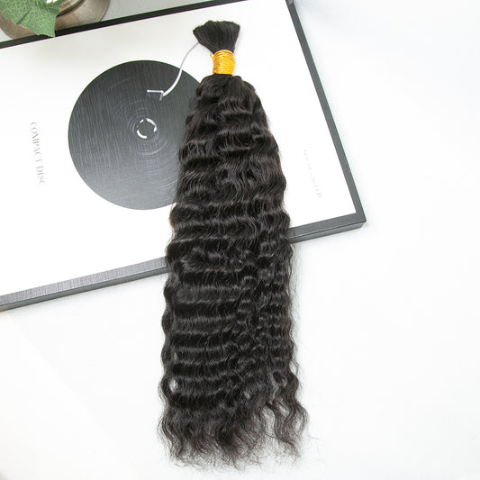 Wholesale Single Drawn Wet and Wavy Bulk Human Hair For Braiding