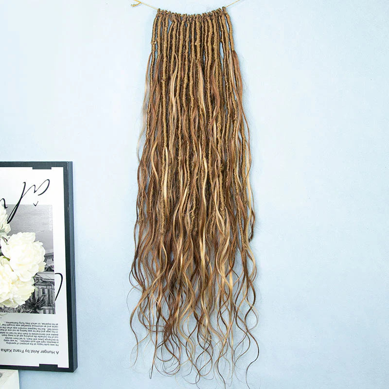 Wholesale 22"-26" #27, #30, and mixed #27/30 Crochet Boho Locs With Body Wave Human Hair Curls