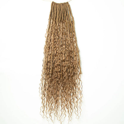 Wholesale 22"-26" #27, #30 and mixed #27/30 Crochet Boho Locs With Deep Wave Human Hair Curls