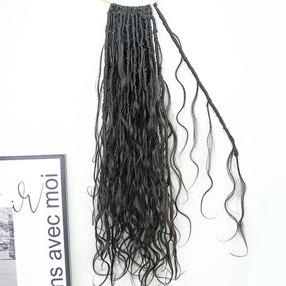 Wholesale Crochet Boho Locs Hair With Body Wave Human Hair French Curls 22-26"