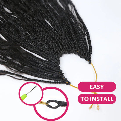 Wholesale Pre-Looped Crochet Boho Box Braids With Human Hair Curls