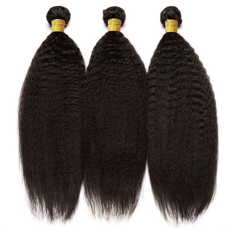 Wholesale Weft bundles Human Hair Silk Straight/ Kinky Straight/Light Yaki Straight