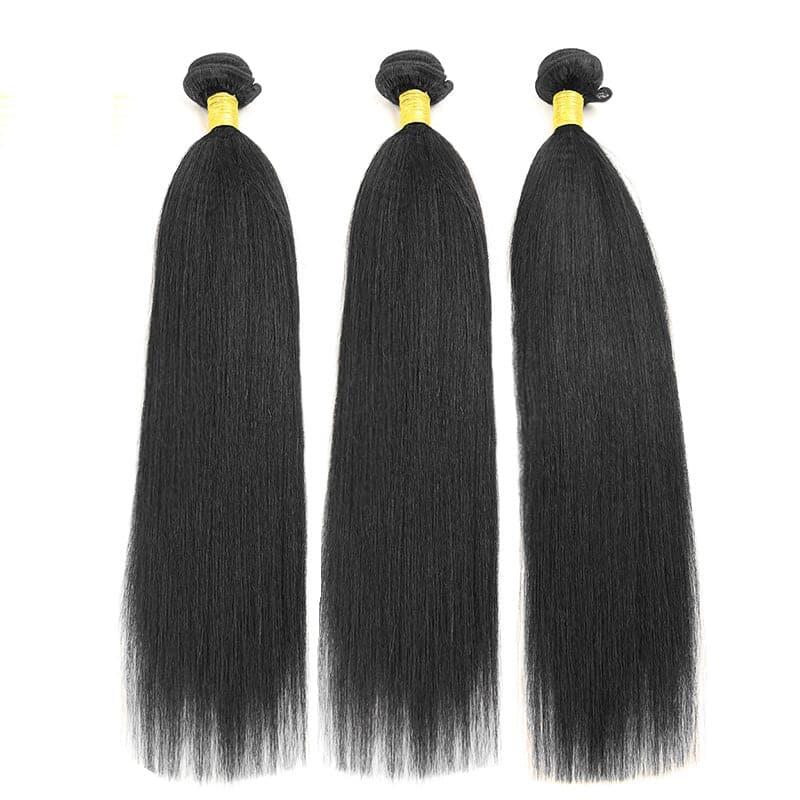 Wholesale Weft bundles Human Hair Silk Straight/ Kinky Straight/Light Yaki Straight
